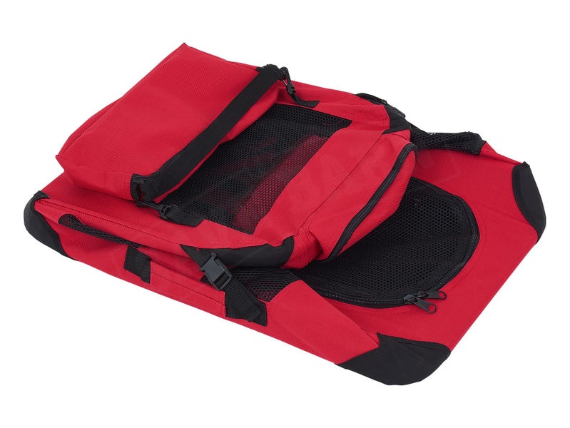 Pet Crate Carrier Cage Folding RED LARGE 600mmL x 410mmW x 410mmH Carousel 3