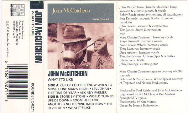 JOHN MCCUTCHEON - WHAT ITS LIKE (CASSETTE) Carousel 1