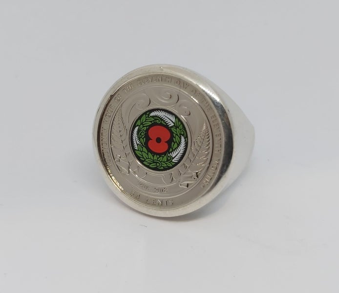 Sterling Silver Poppy Rub Over Setting Ring Carousel 1