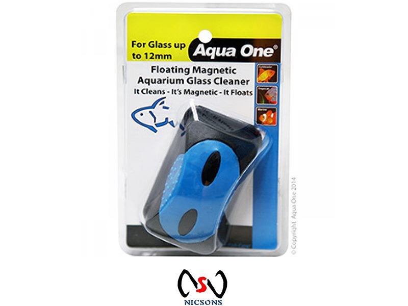 Aqua One Floating Magnet Cleaner (L) For Up 12mm Glass Carousel 1