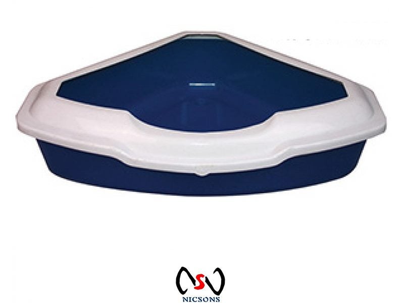 Pet One Corner Cat Litter Tray Large 42x56x14cm Carousel 1