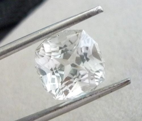 7.61CT RARE UNHEATED FLAWLESS CUSTOM CUT 100% NATURAL COLOURLESS WHITE TOPAZ Carousel 1