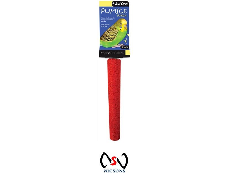 AVI ONE BIRD PUMICE PERCH - 8IN RED Carousel 1