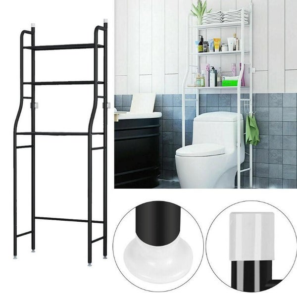 3 Tier Metal Bathroom Shelves Over Toilet Storage Rack Organiser Carousel 2