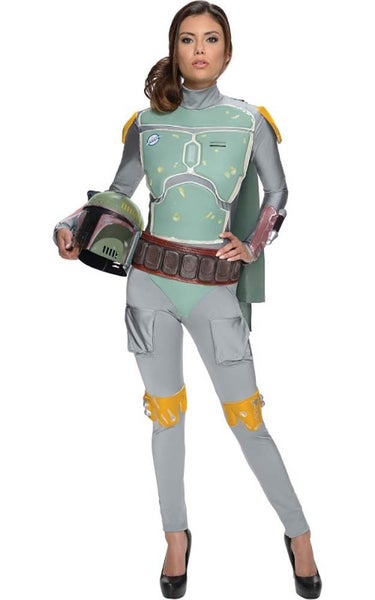 FEMALE BOBA FETT STAR WARS ADULT WOMENS LICENSED FANCY DRESS HALLOWEEN COSTUME Carousel 1