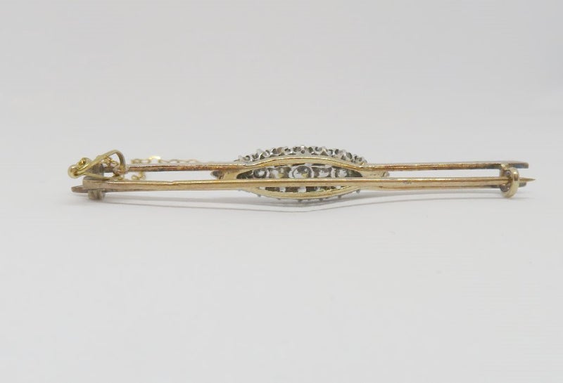 Edwardian 0.75ct diamond brooch 15ct gold Carousel 6