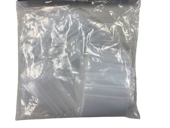 100Pc 4cm x 6cm Zipper Seal Bags / Resealable Plastic Bags / Zip Lock Bags Carousel 2