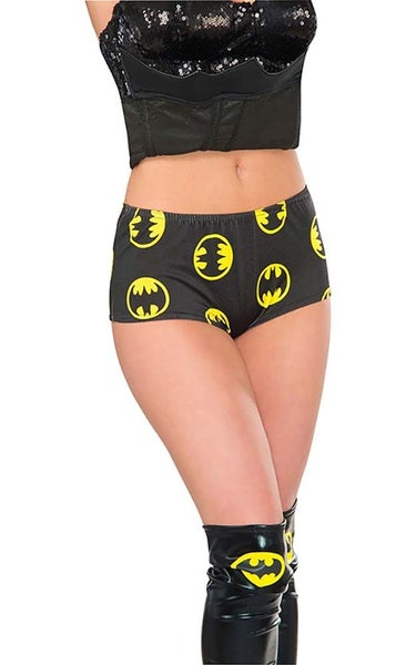 LICENSED ADULT WOMENS BATMAN HOT PANTS FANCY DRESS COSTUME ACCESSORY Carousel 1