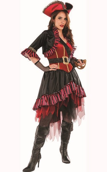 LADY BUCCANEER PIRATE ADULT WOMENS HALLOWEEN COSTUME Carousel 1