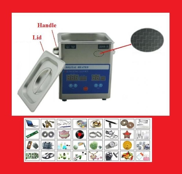 DIGITAL ULTRASONIC CLEANER 1.8 Litre HEATED Clearance Be Quick Carousel 1