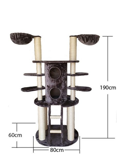 Clearance * New Luxury Twin Tower - Pet/Cat Show Product - 189cm Carousel 1