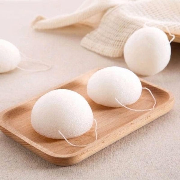 2PCS Skin Care Women Daily Face Wash Soft Absorbent Konjac Sponge Facial Puff Carousel 6