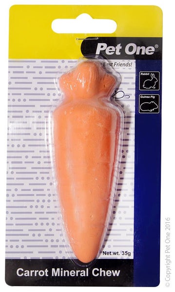 Pet One Mineral Chew Carrot For Rabbit Rat Mice Guinea Pig Carousel 1