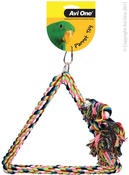AVI ONE Parrot Toy Bird Toy Tri-Angle Rope Swing 20mm*35CM Carousel 1