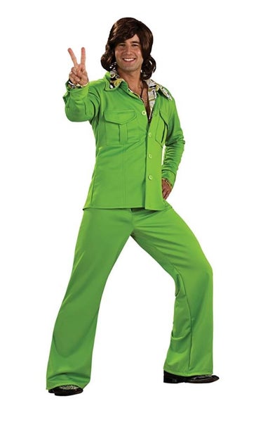 RETRO 60s 70s DISCO LEISURE SAFARI SUIT ADULT MENS FANCY DRESS HALLOWEEN COSTUME Carousel 1