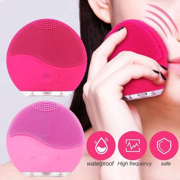 Silicon Facial Cleansing Brush Instrument Rechargeable Battery Face Skin Care Carousel 1