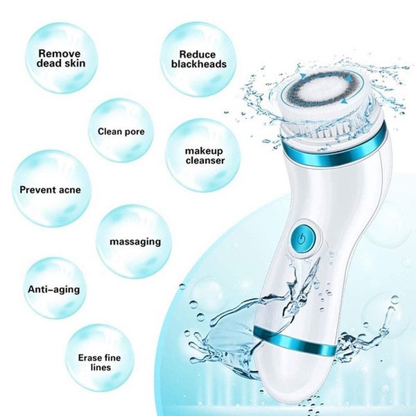 Sonic Facial Cleansing Brush, 3-in-1 Waterproof Ultrasonic Electric Massage Face Carousel 2