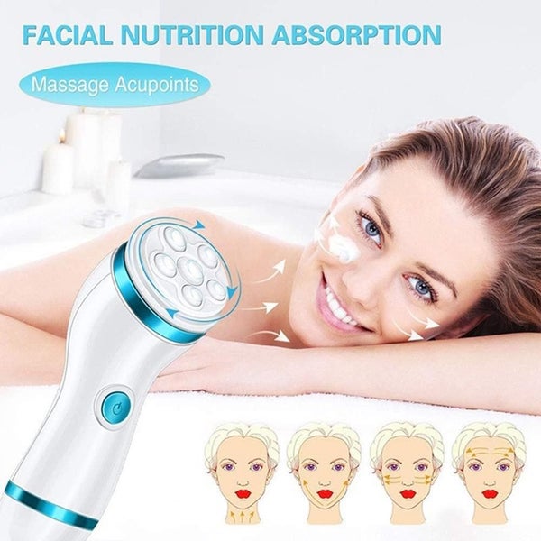 Sonic Facial Cleansing Brush, 3-in-1 Waterproof Ultrasonic Electric Massage Face Carousel 1