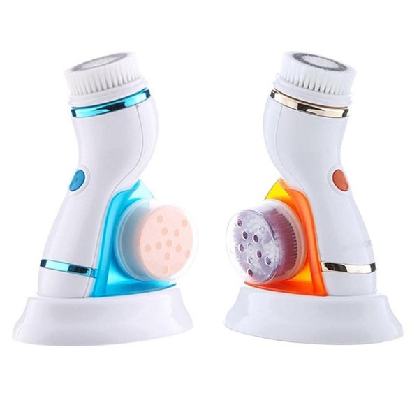 Sonic Facial Cleansing Brush, 3-in-1 Waterproof Ultrasonic Electric Massage Face Carousel 10