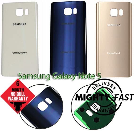 Samsung Galaxy Note 5 N920 N920F Back Cover SILVER 2 Logos Carousel 2