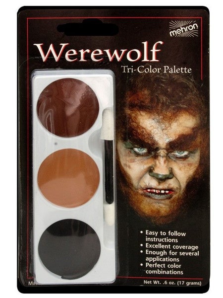 Mehron Tri-Colour Make-up Palette - Werewolf - Carded Carousel 1