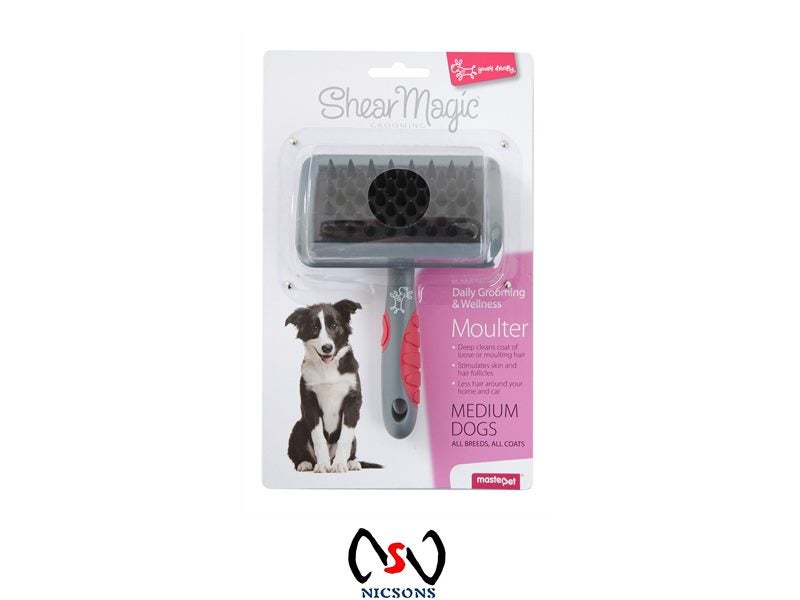 Yours Droolly Shear Magic Dog Moult Brush Medium Carousel 1