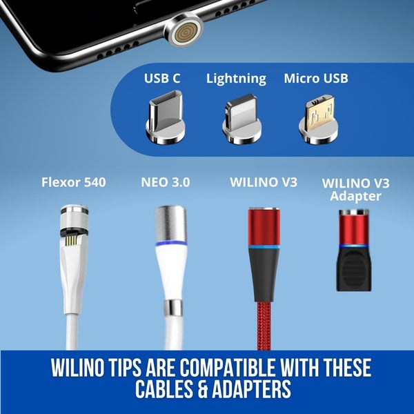 Magnetic USB C Connector / Tip / Adapter for magnetic charging cable | WILINO V362865828578946112