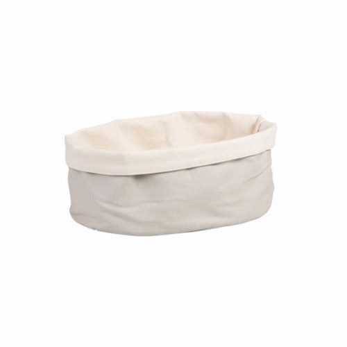 Moda Canvas Bread Bag Oval Grey & Cream 200x180x90mm Carousel 1