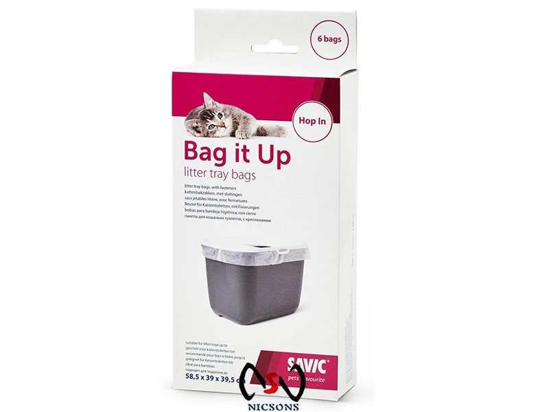 Savic Bag It Up Bags for Cat Litter Box Hop and similar Toilets - 6 Pack Carousel 1