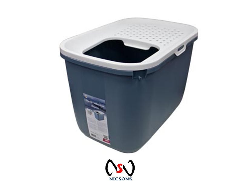Savic Hop In Pan Cat Litter Box 58x39x39cm Carousel 1