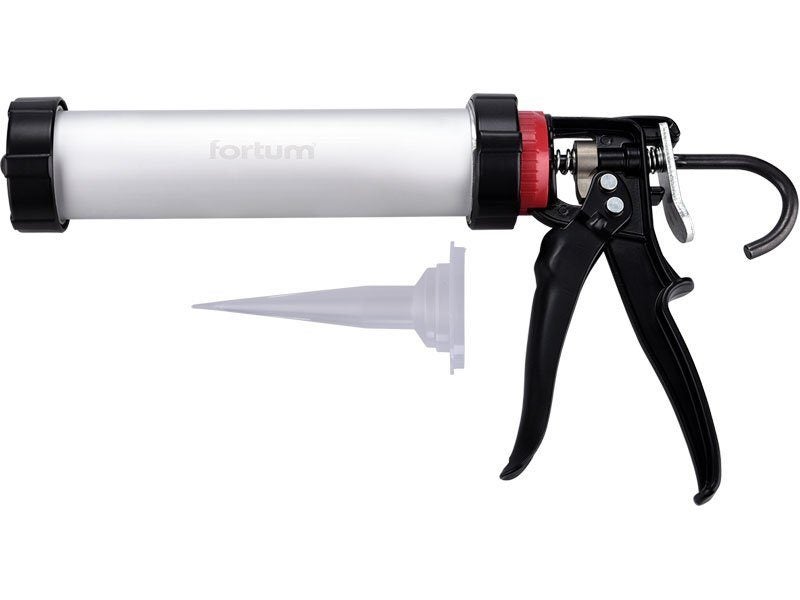 FORTUM Aluminium Tube, Sausage Caulking Gun 400 ml/230mm Carousel 1