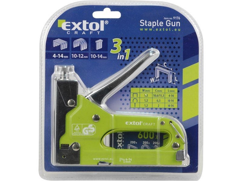 EXTOL Heavy Duty Staple Gun, 3 Function Carousel 2