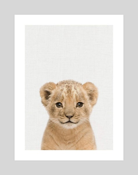 Baby Lion Peekaboo Art Print Carousel 1
