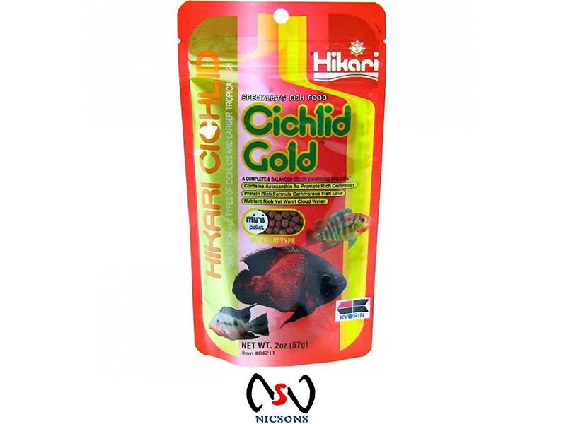 Hikari Cichlid Gold Mini Floating Pellet Fish Food 57gm Carousel 1