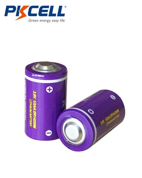 PKCELL ER14250M 1/2AA 750mAh Hi Power Type Lithium Li-SOCI2 Battery Carousel 1