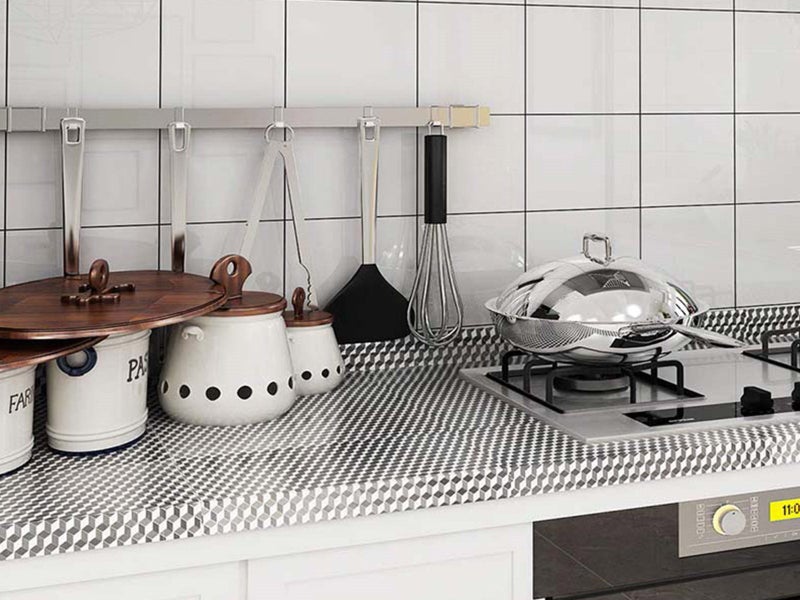 Kitchen Aluminum Foil Oil Proof Self Adhesive Stove Sticker Wallpaper Carousel 1