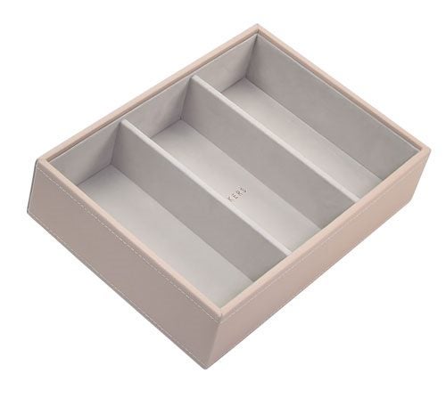 Stackers Classic 3 Deep Compartment Jewellery Box - Blush Carousel 1