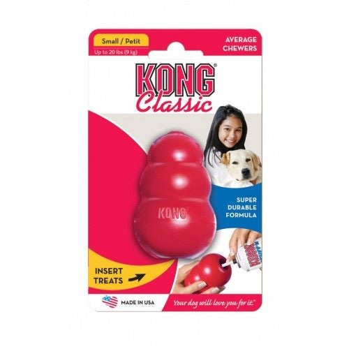 DOG TOYS KONG CLASSIC RUBBER AVERAGE CHEWERS SMALL Carousel 1