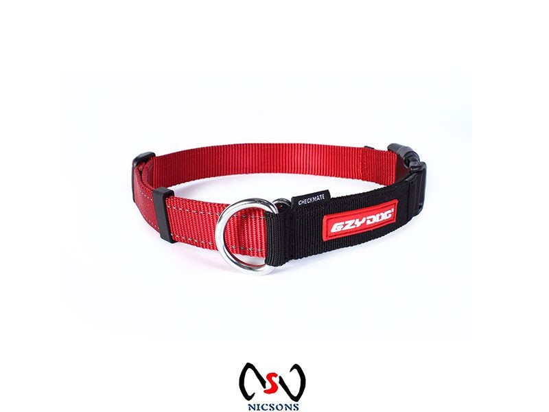 Dog Collar EZYDOG Checkmate Small Red Carousel 1