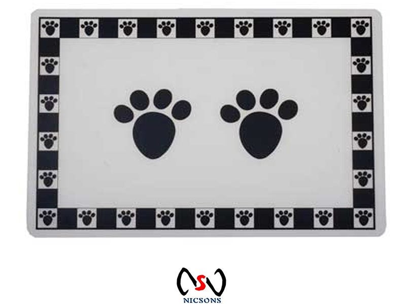 Cat Bowl Placemat Pet Paws Black Placemat Carousel 1