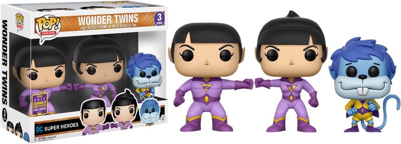 Super Friends - Wonder Twins & Gleek SDCC17 Pop! Vinyl Figure 3-Pack Carousel 1