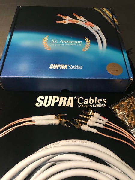 SUPRA XL ANNORUM BI-WIRE - 4 X1.6mm COMBICON SPEAKER CABLES. 2 MTR PAIR Carousel 1