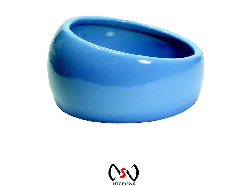 Living World Ergonomic Dish For Rabbits & Guinea Pigs Small 120ml Blue Carousel 1