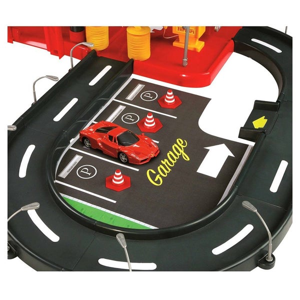 Bburago 1:43 Ferrari Parking Garage Kids Toy Track Play Set w 2 Die Cast Cars 3+ Carousel 2