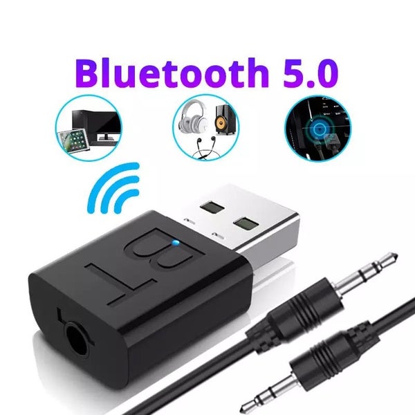 Audio Bluetooth Transmitter Receiver Car AUX Cable Kit Wireless Adapter TV jack Carousel 1