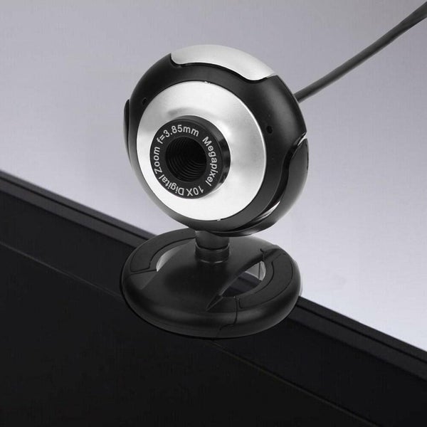 USB Webcam Camera with Mic Night Vision Web Cam For PC Laptop Class 360 Degree Carousel 1
