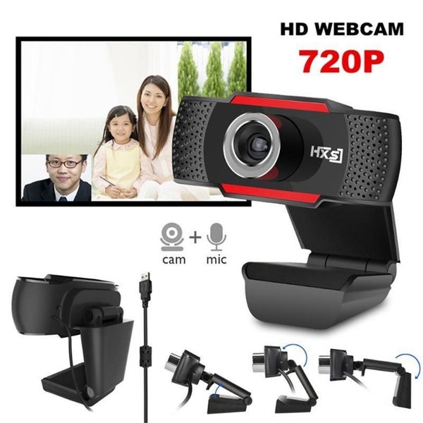 PC HD 720P USB Webcam Rotatable PC Computer Camera Video Calling Recording Carousel 1