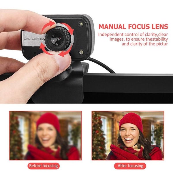 USB 2.0 HD Webcam Camera Auto Focus With Microphone For Computer PC Laptop Meet Carousel 6