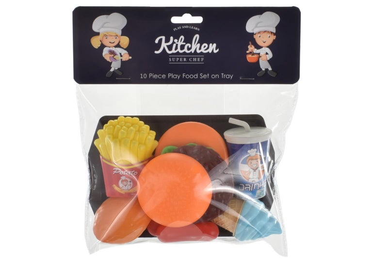 Play Food Set On Tray 10pc Carousel 1