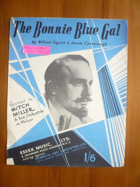 Sheet music: Bonnie Blue Gal; Ivory Tower; I Want to Stay Here; Earthbound Carousel 1